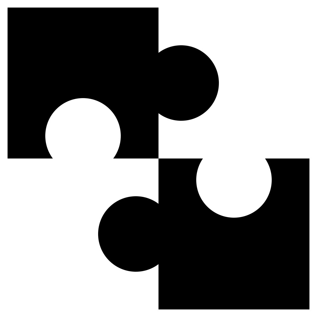 Eclectic photographer puzzle logo transparent