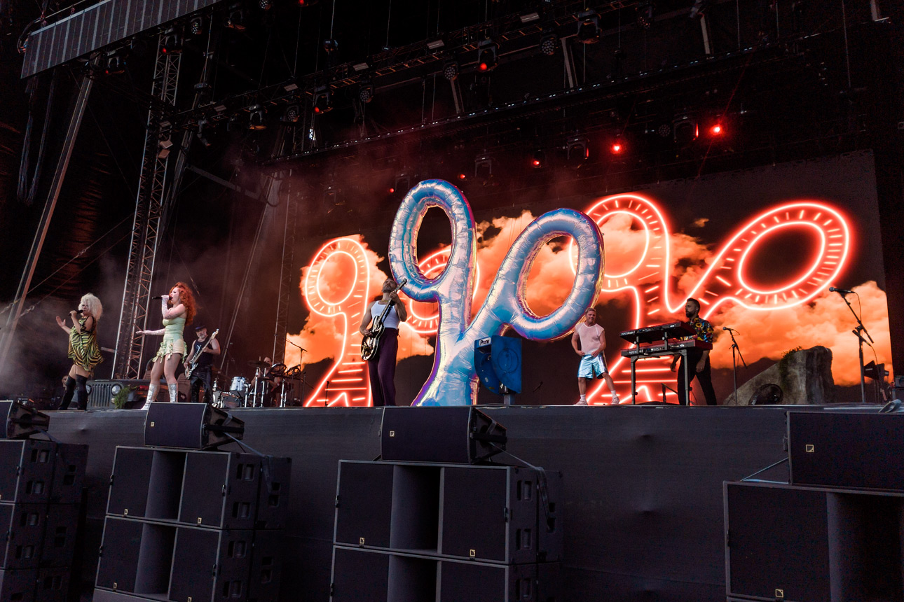 The Scissor Sisters on stage performing at Sandringham on the 14th August 2025.