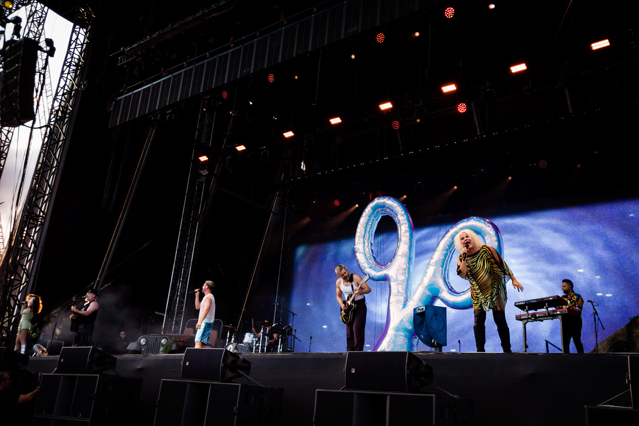 The Scissor Sisters on stage performing at Sandringham on the 14th August 2025.