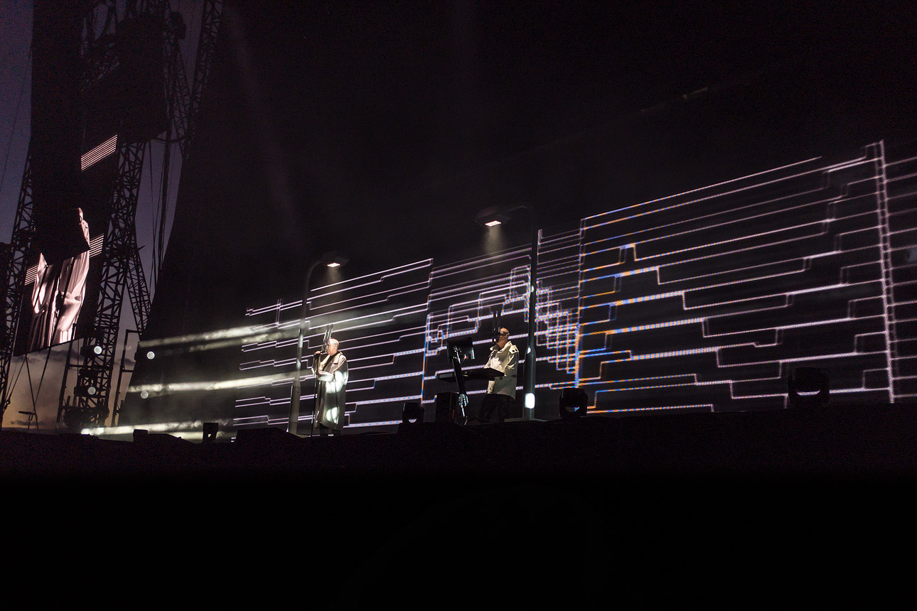The Pet Shop Boys on stage performing at Sandringham on the 14th August 2025.