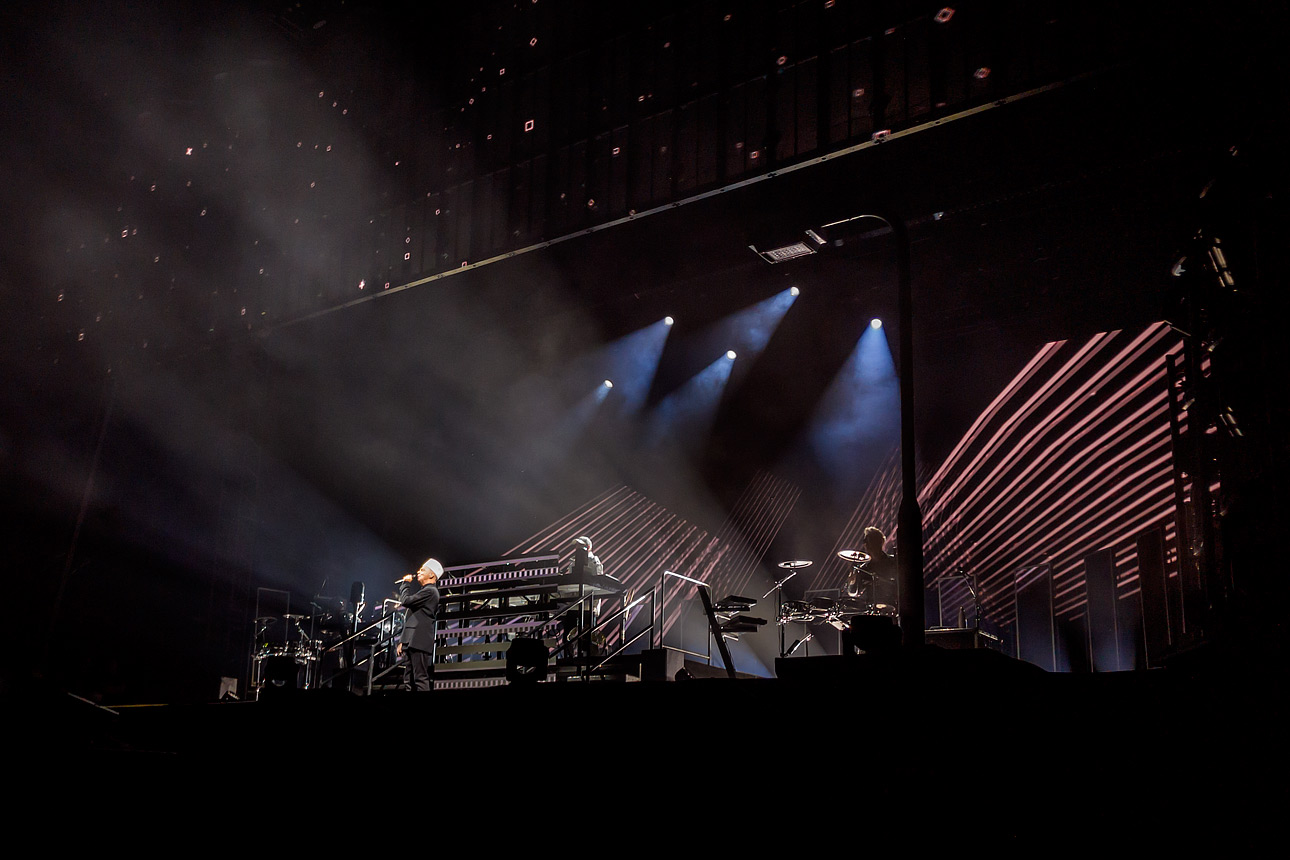 The Pet Shop Boys on stage performing at Sandringham on the 14th August 2025.