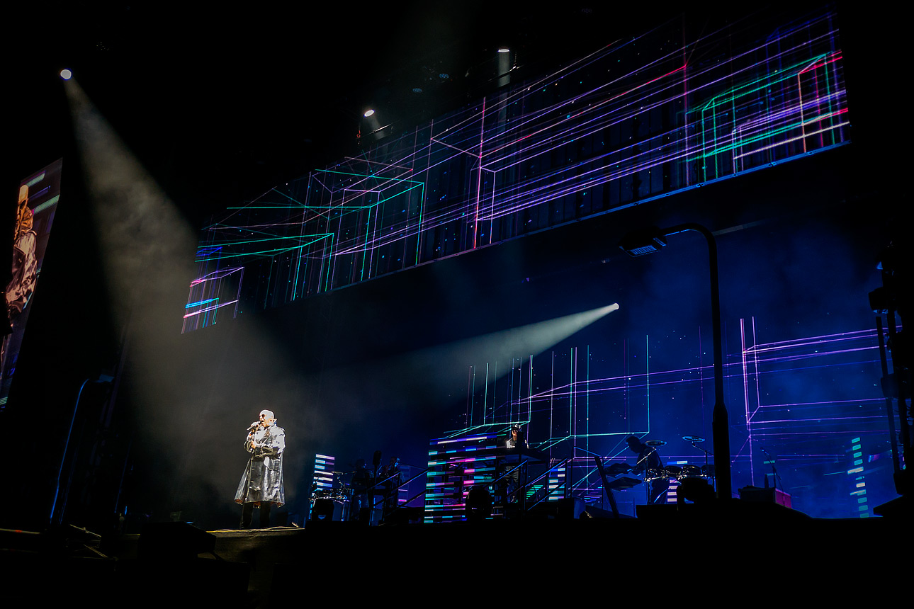 The Pet Shop Boys on stage performing at Sandringham on the 14th August 2025.