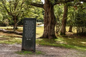 The Rufus Stone in the New Forest, Hampshire.